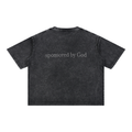 Sponsored by God - Mineral Wash Boxy Cotton T-Shirt