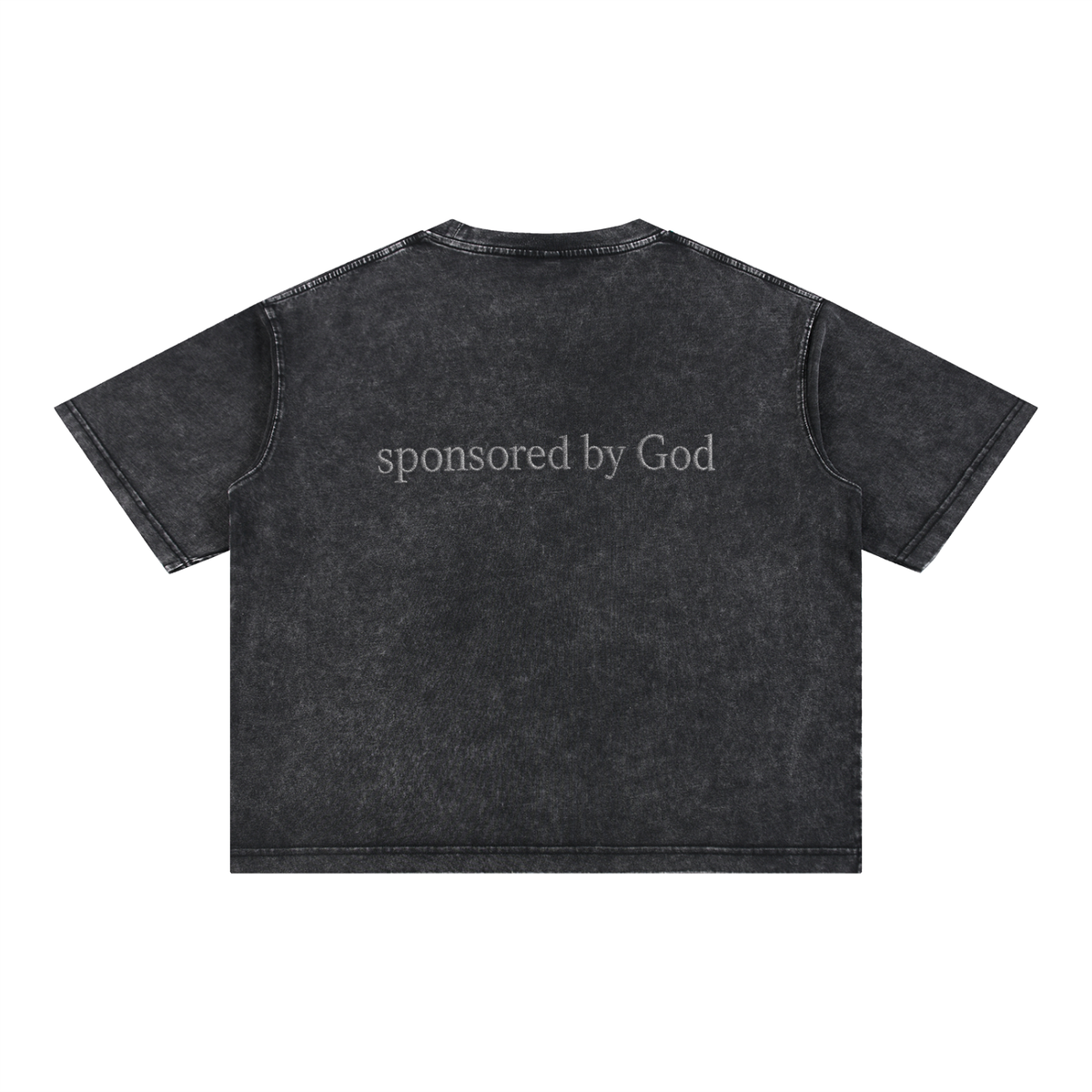 Sponsored by God - Mineral Wash Boxy Cotton T-Shirt