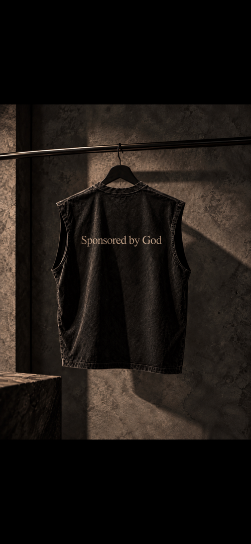 Sponsored by God - Boxy Raw Hem Tank Top