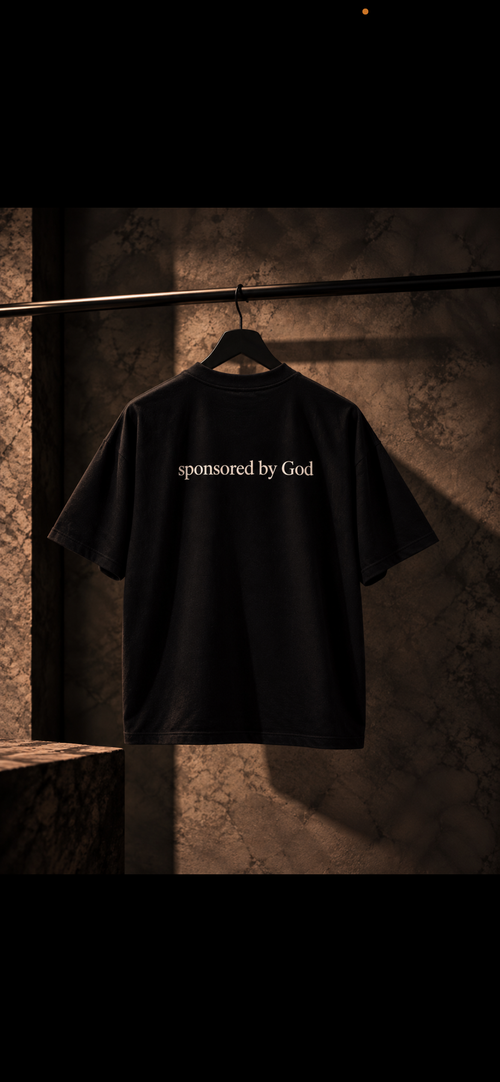 Sponsored by God- Oversized Drop Shoulder T-Shirt