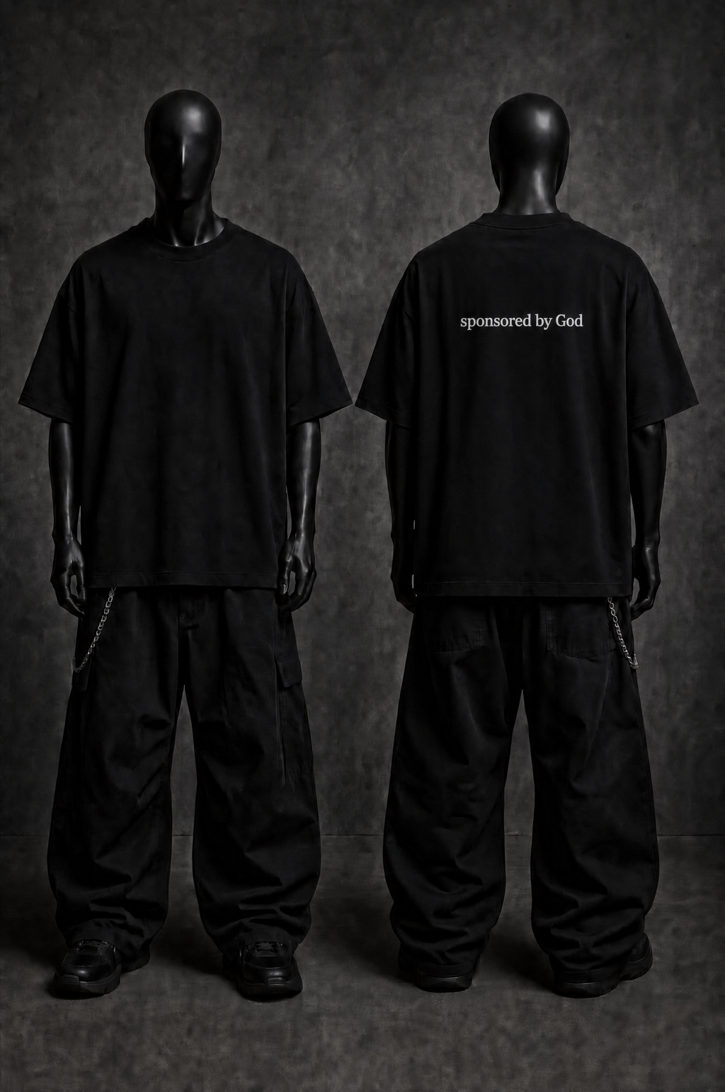 Sponsored by God- Oversized Drop Shoulder T-Shirt