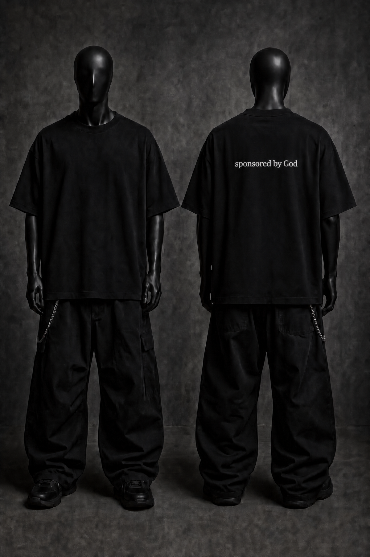 Sponsored by God- Oversized Drop Shoulder T-Shirt